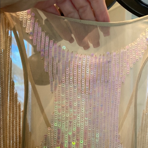 Nicole Miller Pink and Gold Sequin Tank Top - Picture 4 of 5